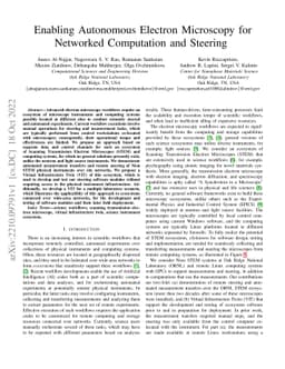 Enabling Autonomous Electron Microscopy for Networked Computation and
  Steering