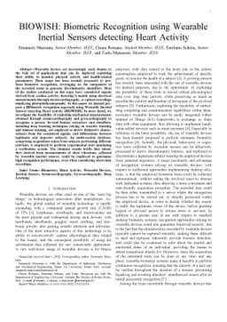 BIOWISH: Biometric Recognition using Wearable Inertial Sensors detecting
  Heart Activity
