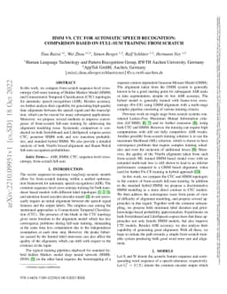 HMM vs. CTC for Automatic Speech Recognition: Comparison Based on
  Full-Sum Training from Scratch