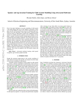 Speaker- and Age-Invariant Training for Child Acoustic Modeling Using
  Adversarial Multi-Task Learning