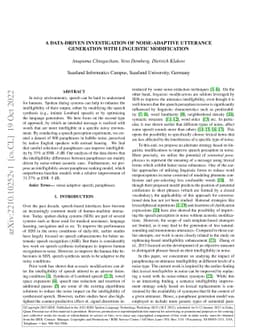 A Data-Driven Investigation of Noise-Adaptive Utterance Generation with
  Linguistic Modification