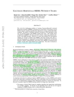 Gaussian-Bernoulli RBMs Without Tears
