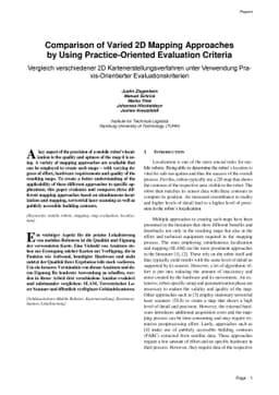 Comparison of Varied 2D Mapping Approaches by Using Practice-Oriented
  Evaluation Criteria