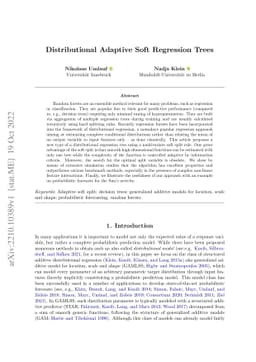 Distributional Adaptive Soft Regression Trees