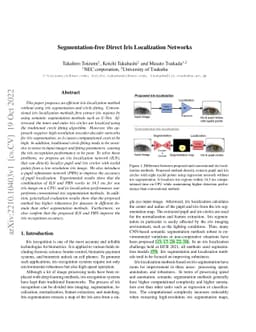 Segmentation-free Direct Iris Localization Networks