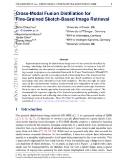 Cross-Modal Fusion Distillation for Fine-Grained Sketch-Based Image
  Retrieval