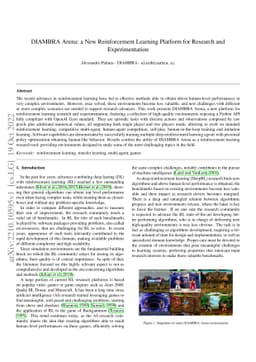 DIAMBRA Arena: a New Reinforcement Learning Platform for Research and
  Experimentation