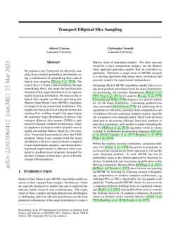 Transport Elliptical Slice Sampling