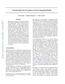 A kernel Stein test of goodness of fit for sequential models