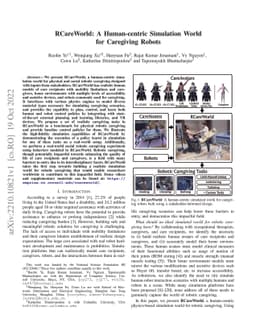 RCareWorld: A Human-centric Simulation World for Caregiving Robots