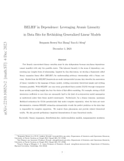 BELIEF in Dependence: Leveraging Atomic Linearity in Data Bits for
  Rethinking Generalized Linear Models