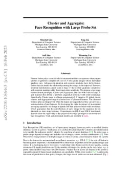Cluster and Aggregate: Face Recognition with Large Probe Set