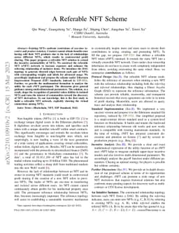 A Referable NFT Scheme