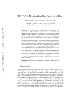 DOT-VAE: Disentangling One Factor at a Time