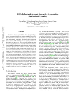 RAIS: Robust and Accurate Interactive Segmentation via Continual
  Learning
