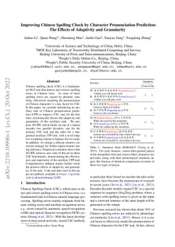 Improving Chinese Spelling Check by Character Pronunciation Prediction:
  The Effects of Adaptivity and Granularity