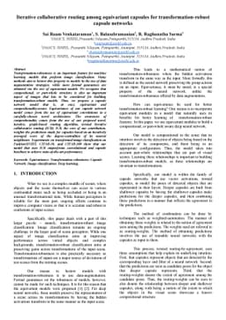 Iterative collaborative routing among equivariant capsules for
  transformation-robust capsule networks
