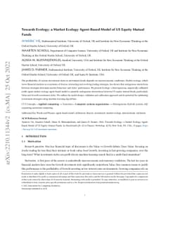 Towards Evology: a Market Ecology Agent-Based Model of US Equity Mutual
  Funds