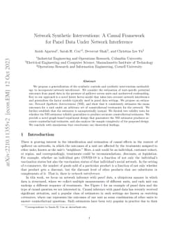 Network Synthetic Interventions: A Causal Framework for Panel Data Under
  Network Interference