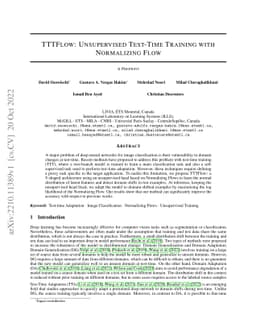 TTTFlow: Unsupervised Test-Time Training with Normalizing Flow