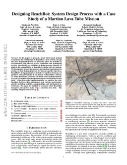 Designing ReachBot: System Design Process with a Case Study of a Martian
  Lava Tube Mission