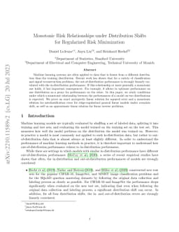 Monotonic Risk Relationships under Distribution Shifts for Regularized
  Risk Minimization