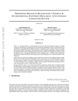 Promoting Rigour in Blockchains Energy & Environmental Footprint
  Research: A Systematic Literature Review