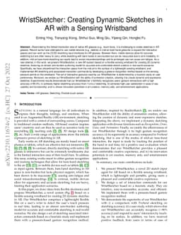 WristSketcher: Creating Dynamic Sketches in AR with a Sensing Wristband