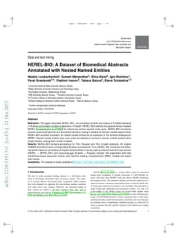 NEREL-BIO: A Dataset of Biomedical Abstracts Annotated with Nested Named
  Entities