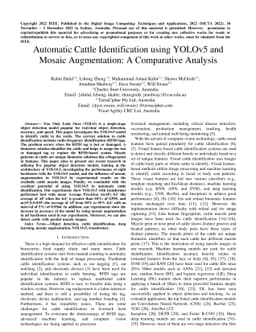 Automatic Cattle Identification using YOLOv5 and Mosaic Augmentation: A
  Comparative Analysis
