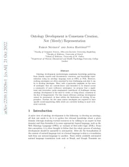 Ontology Development is Consensus Creation, Not (Merely) Representation