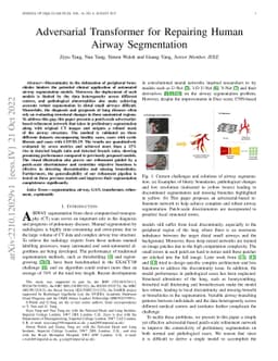 Adversarial Transformer for Repairing Human Airway Segmentation