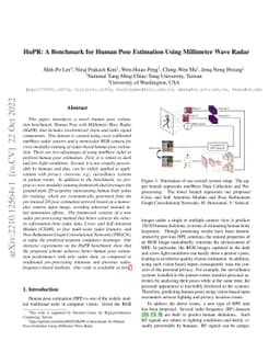 HuPR: A Benchmark for Human Pose Estimation Using Millimeter Wave Radar