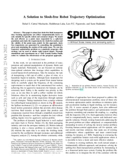 A Solution to Slosh-free Robot Trajectory Optimization