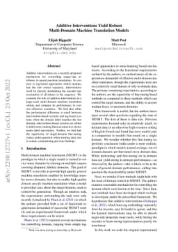 Additive Interventions Yield Robust Multi-Domain Machine Translation
  Models