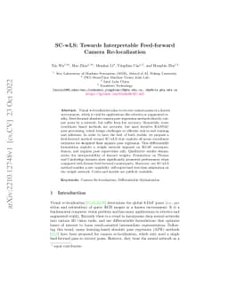 SC-wLS: Towards Interpretable Feed-forward Camera Re-localization