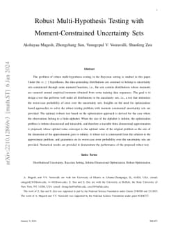 Robust Multi-Hypothesis Testing with Moment Constrained Uncertainty Sets