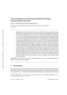 A Novel Adaptive Causal Sampling Method for Physics-Informed Neural
  Networks