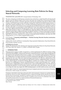 Selecting and Composing Learning Rate Policies for Deep Neural Networks