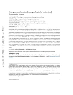 Heterogeneous Information Crossing on Graphs for Session-based
  Recommender Systems