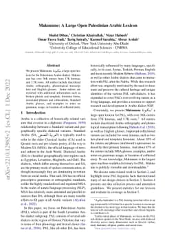Maknuune: A Large Open Palestinian Arabic Lexicon