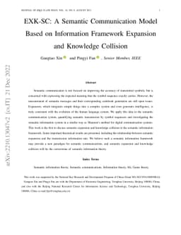EXK-SC: A Semantic Communication Model Based on Information Framework
  Expansion and Knowledge Collision