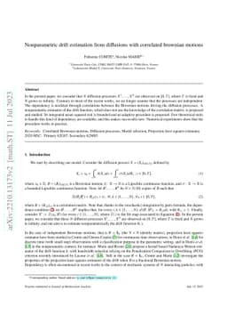 Nonparametric Drift Estimation from Diffusions with Correlated Brownian
  Motions