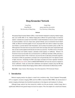 Deep Kronecker Network