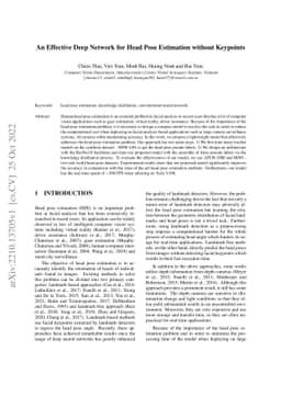 An Effective Deep Network for Head Pose Estimation without Keypoints