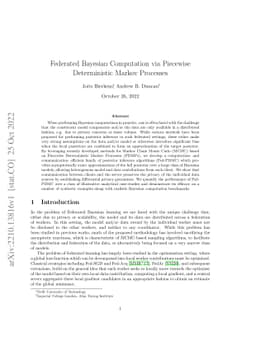 Federated Bayesian Computation via Piecewise Deterministic Markov
  Processes