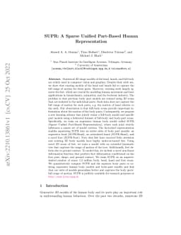 SUPR: A Sparse Unified Part-Based Human Representation