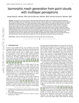 Isomorphic mesh generation from point clouds with multilayer perceptrons