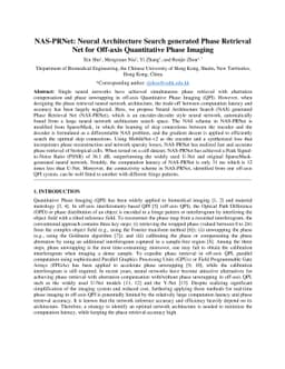 NAS-PRNet: Neural Architecture Search generated Phase Retrieval Net for
  Off-axis Quantitative Phase Imaging