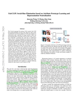 FairCLIP: Social Bias Elimination based on Attribute Prototype Learning
  and Representation Neutralization